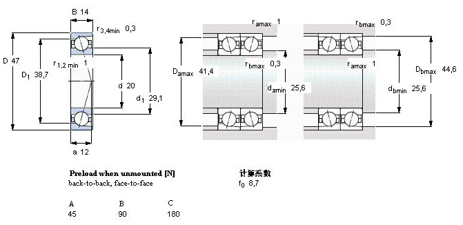 鑫宙國際貿(mào)易(上海)有限公司進口7204BEP軸承樣本圖